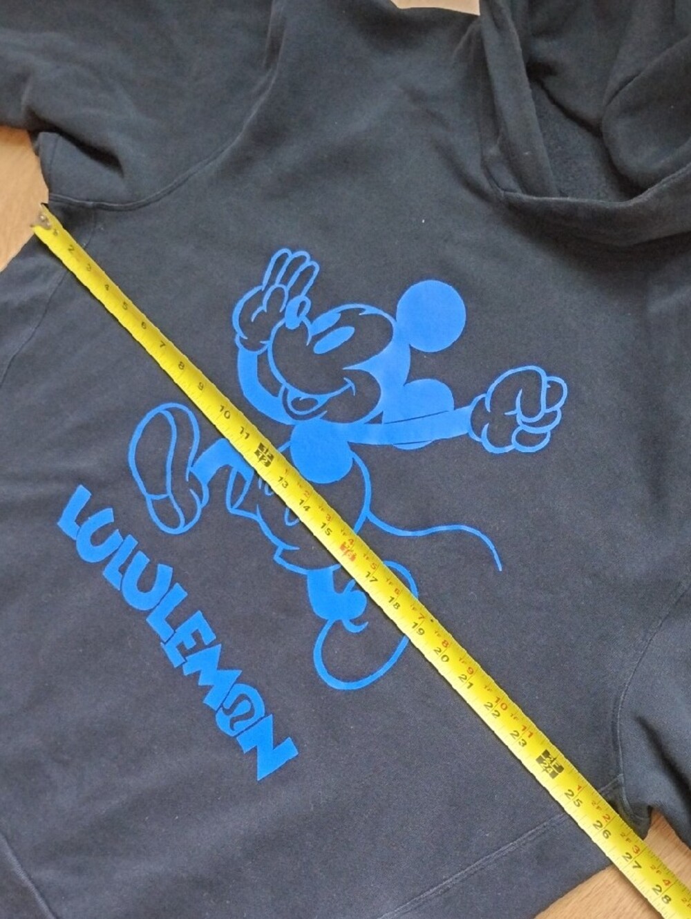 Lululemon Athletica X Disney Seady State Black Hoodie with Blue Mickey Graphic - Picture 3 of 8